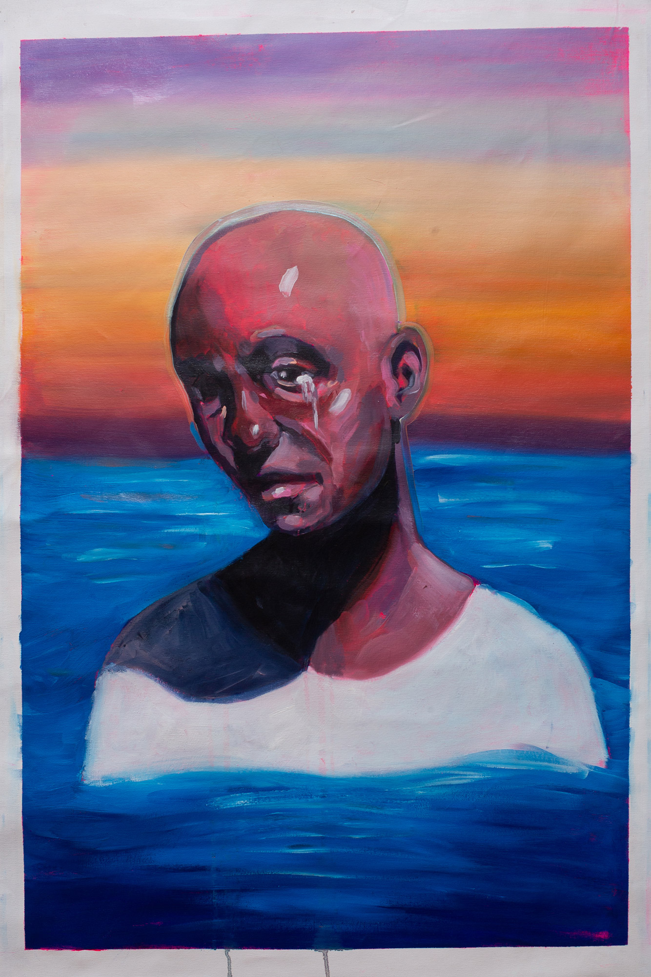 Melancholy. Based on the short story “The Slave.” 2022. Technique: Oil on canvas. 90x60 cm. Artist’s collection. 
